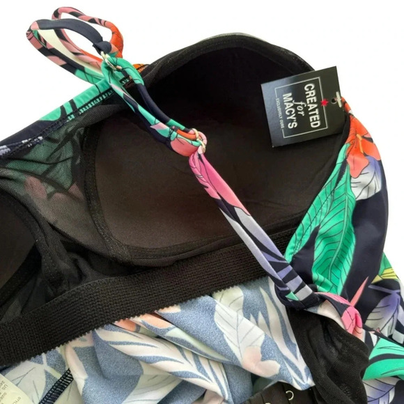 Swim Solutions Havanna Nights Bust Support Tankini Swim Top Size 12 Navy NWT - Picture 5 of 12